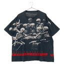 VINTAGE(ヴィンテージ) 90S VINTAGE ヴィンテージ The Rolling Stones World Tour Voodoo Lounge ローリングストーンズ スカル プリント半袖Tシャツ ブラック バンT【中古】【程度B】【カラーネイビー】【取扱店舗AWESOME原宿店】