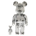 MEDICOM TOY(メディコムトイ) サイズ:100 /400 BE@RBRICK Andy Warhol 039 s ELVIS PRESLEY 100 400 ベアブリック アンディウォーホル エルヴィス プレスリー フィギュア 人形 ホワイト【新古品/中古】【程度S】【カラーホワイト】【取扱店舗BRING仙台店】