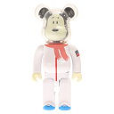 MEDICOM TOY(メディコムトイ) サイズ:400 BE@RBRICK PEANUTS ASTRONAUT SNOOPY 400 ベアブリック ピーナッツ アストロノート スヌーピー フィギュア 人形 ホワイト【新古品/中古】【程度S】【カラーホワイト】【取扱店舗渋谷】