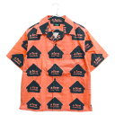 A FEW GOOD KIDS(アフュー グッド キッズ) サイズ:M HOUSE LOGO SHIRT ハウスロゴ総柄半袖シャツ ピンク【中古】【程度B】【カラーピンク】【オンライン限定商品】