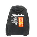 ANTI SOCIAL SOCIAL CLUB(アンチソーシャルソーシャルクラブ) サイズ:L 20AW Back Logo Hoodie×カクタスプラントフリーマーケット バックロゴフーディ プルオーバーフーディ パーカー ブラック