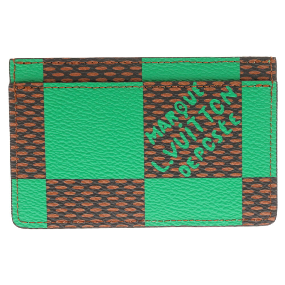 LOUIS VUITTON(ルイヴィトン) 24SS ポルト カルト・サーンプル ダミエ カードケース ブラウン/グリーン N40544【新古品/中古】【程度S】【カラーブラウン】【取扱店舗渋谷】のサムネイル