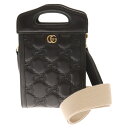 GUCCI(グッチ) GGマトラッセ 2WAY ミニ トップハンドル ショルダーバッグ ブラック 723776【中古】【程度A】【カラーブラック】【取扱店舗BRING札幌店】