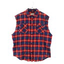 FEAR OF GOD(フィアオブゴッド) サイズ:M Sleeveless Flannel ノースリーブ フランネル チェック シャツ グレー【中古】【程度B】【カラーグレー】【オンライン限定商品】