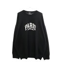 BALENCIAGA(バレンシアガ) サイズ:XXL 22SS PARIS LOGO CREW NECK KNIT 682005 T1624 パリスロゴ クルーネック ニット ブラック【中古】【程度A】【カラーブラック】【取扱店舗BRING渋谷ANNEX店】