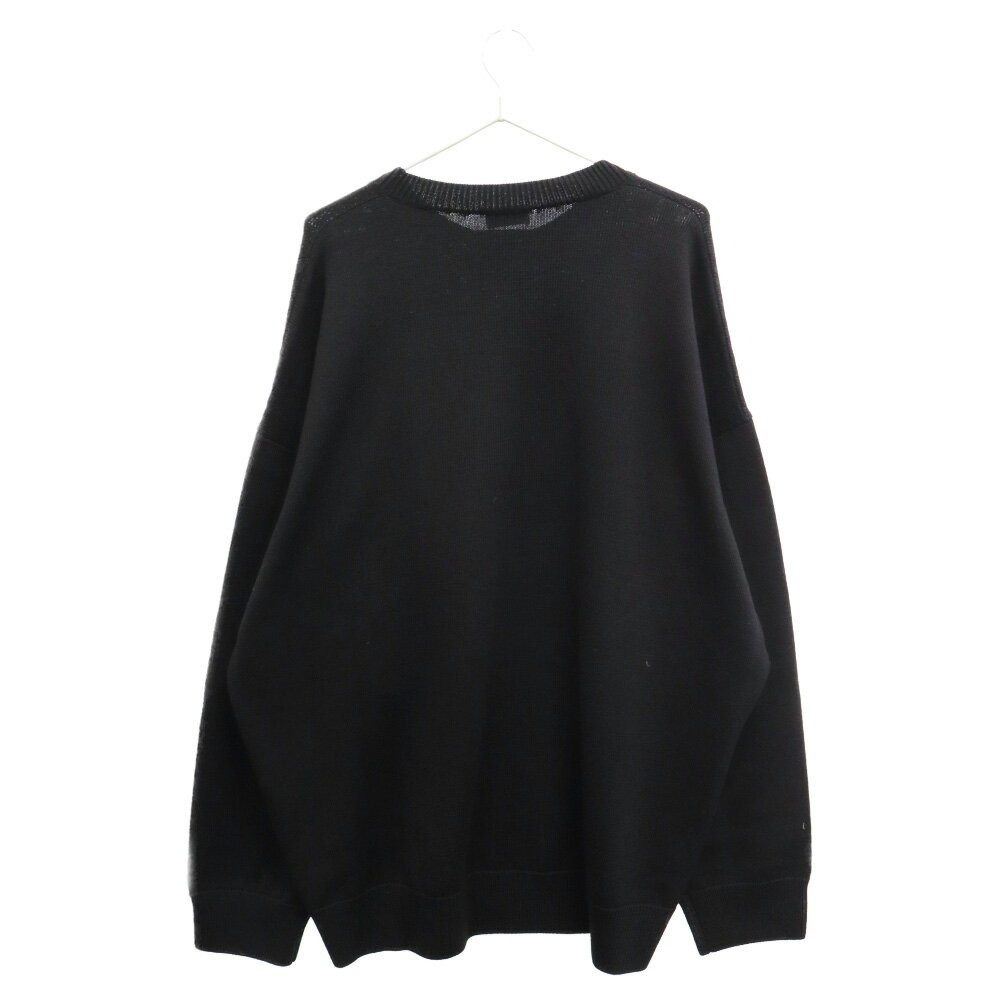 BALENCIAGA(バレンシアガ) サイズ:XXL 22SS PARIS LOGO CREW NECK KNIT 682005 T1624 パリスロゴ クルーネック ニット ブラック【中古】【程度A】【カラーブラック】【取扱店舗BRING渋谷ANNEX店】 2