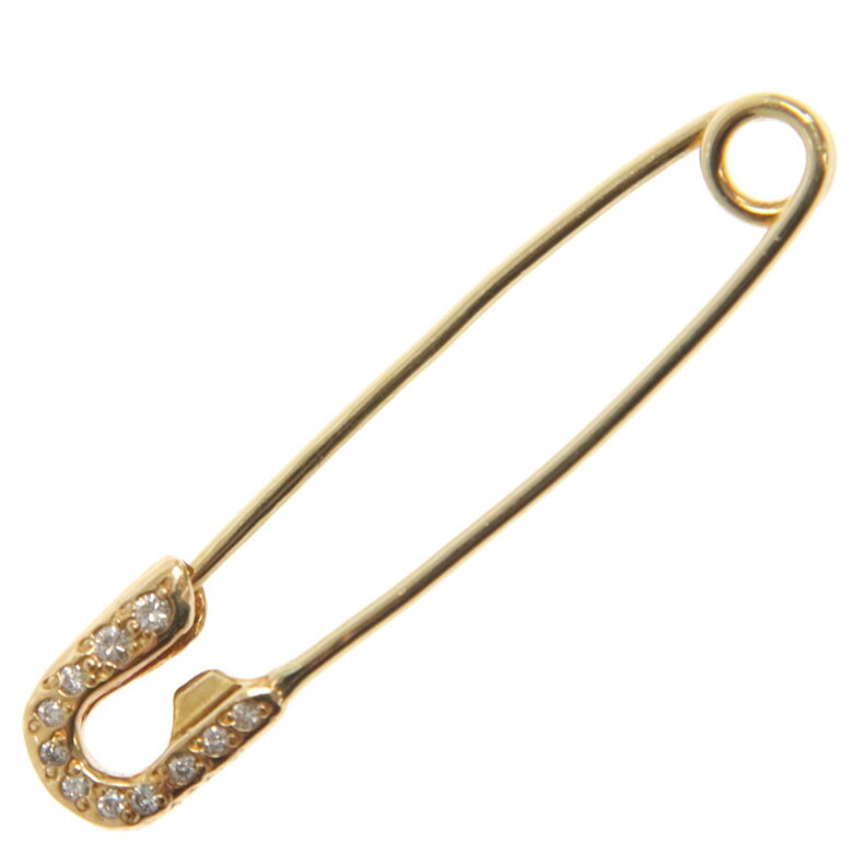 CHROME HEARTS(クロムハーツ) 22K SAFETY PIN S P/DMND/スモールセーフティピン PAVEダイヤ/ゴールドネックレストップ ゴールド【中古】【程度A】【カラーゴールド】【取扱店舗BRING梅田茶屋町店】