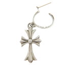 CHROME HEARTS(クロムハーツ) TINY CH CROSS タイニーCHクロスフープ シルバーピアス【中古】【程度B】【カラーシルバー】【取扱店舗On..