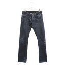 CHROME HEARTS(クロムハーツ) サイズ:29.0inch DENIM-BLUE MEN'S 5PCKET ストレートデニム ジーンズ クロスボールボタン 29inch インディゴ【中古】【程度B】【カラーブルー】【取扱店舗OneStyle新宿店】