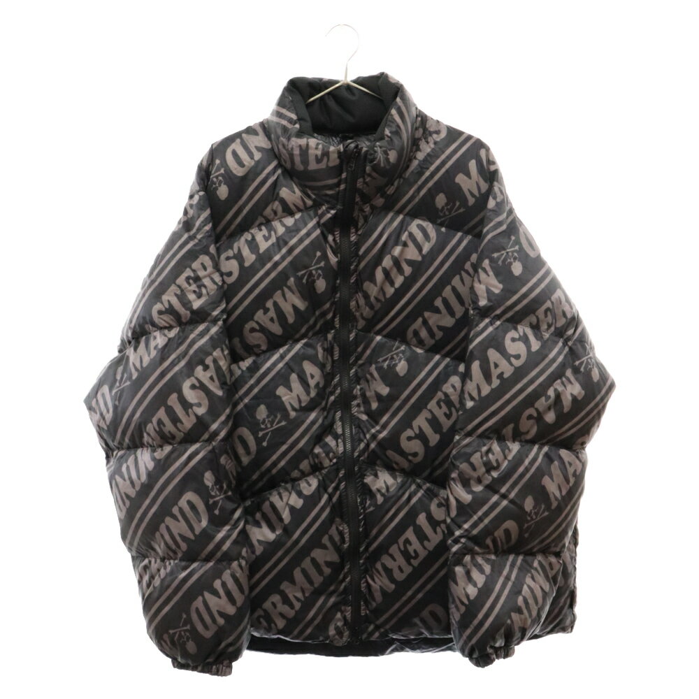 【中古】mastermind JAPAN サイズ:46 xRockey Mountain Logo print down jacket ロゴプリントダウンジャケット ブラック 290-222-52