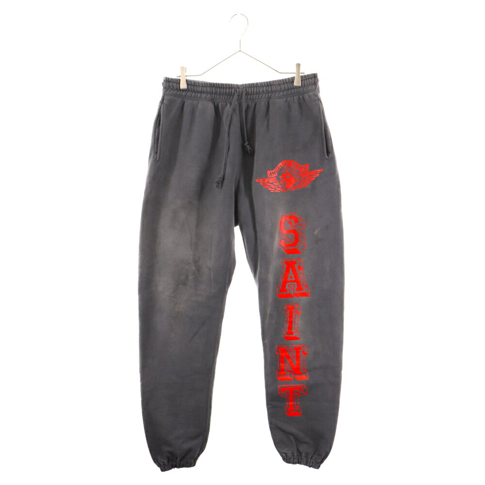 SAINT MICHAEL(セントマイケル) サイズ:L 24SS ANGEL SWEAT PANT SM-YS8-0000-041 エンジェルスウェットパンツ ブラック【中古】【程度..