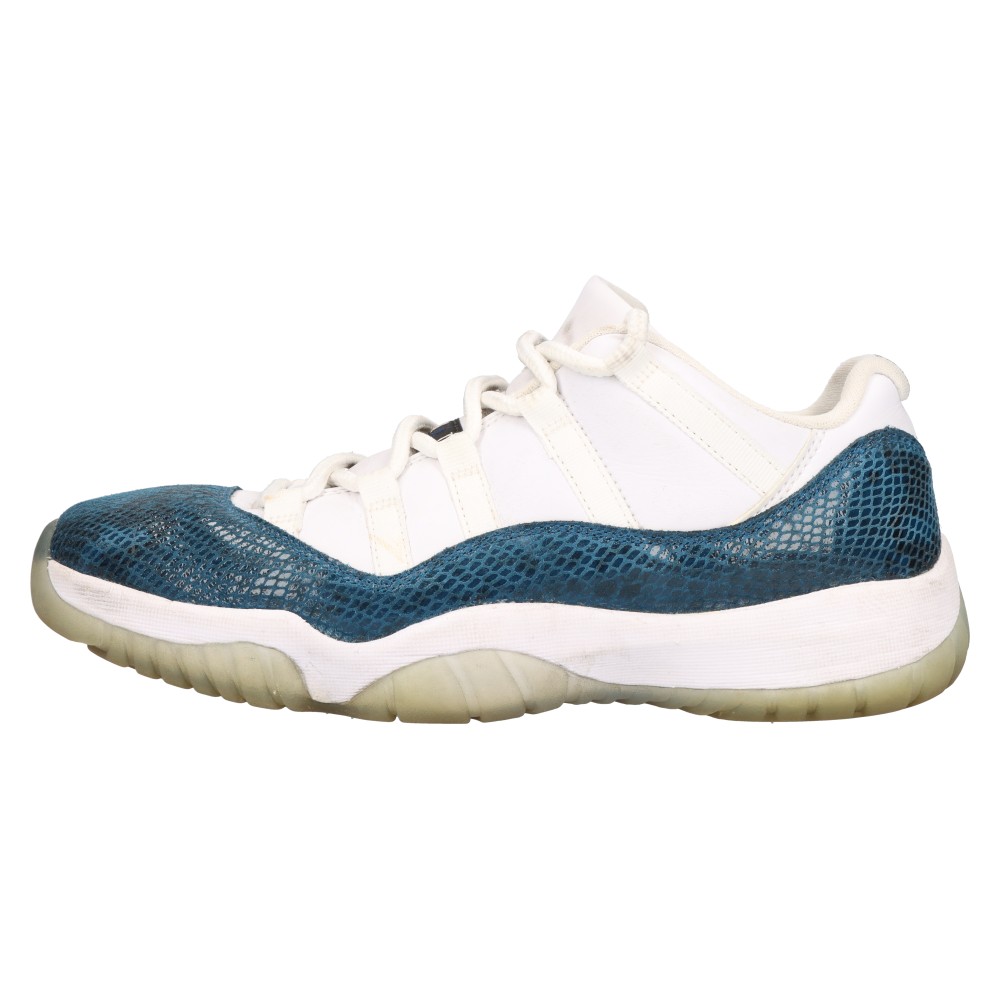 NIKE(ナイキ) サイズ:27.0cm AIR JORDAN11 RETRO LOW SNAKESKIN エアジョーダン11 スネークスキン ローカットスニーカー ホワイト/ブルー US9/27cm CD6846-102【中古】【程度B】【カラーホワイト】【オンライン限定商品】