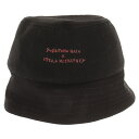 STELLA McCARTNEY(ステラマッカートニー) サイズ:59 ×YOSHITOMO NARA Printed Eco Cotton Canvas Hat 900453 WP0178×奈良美智 エコプリント コットンキャンバスハット バケットハット ブラック