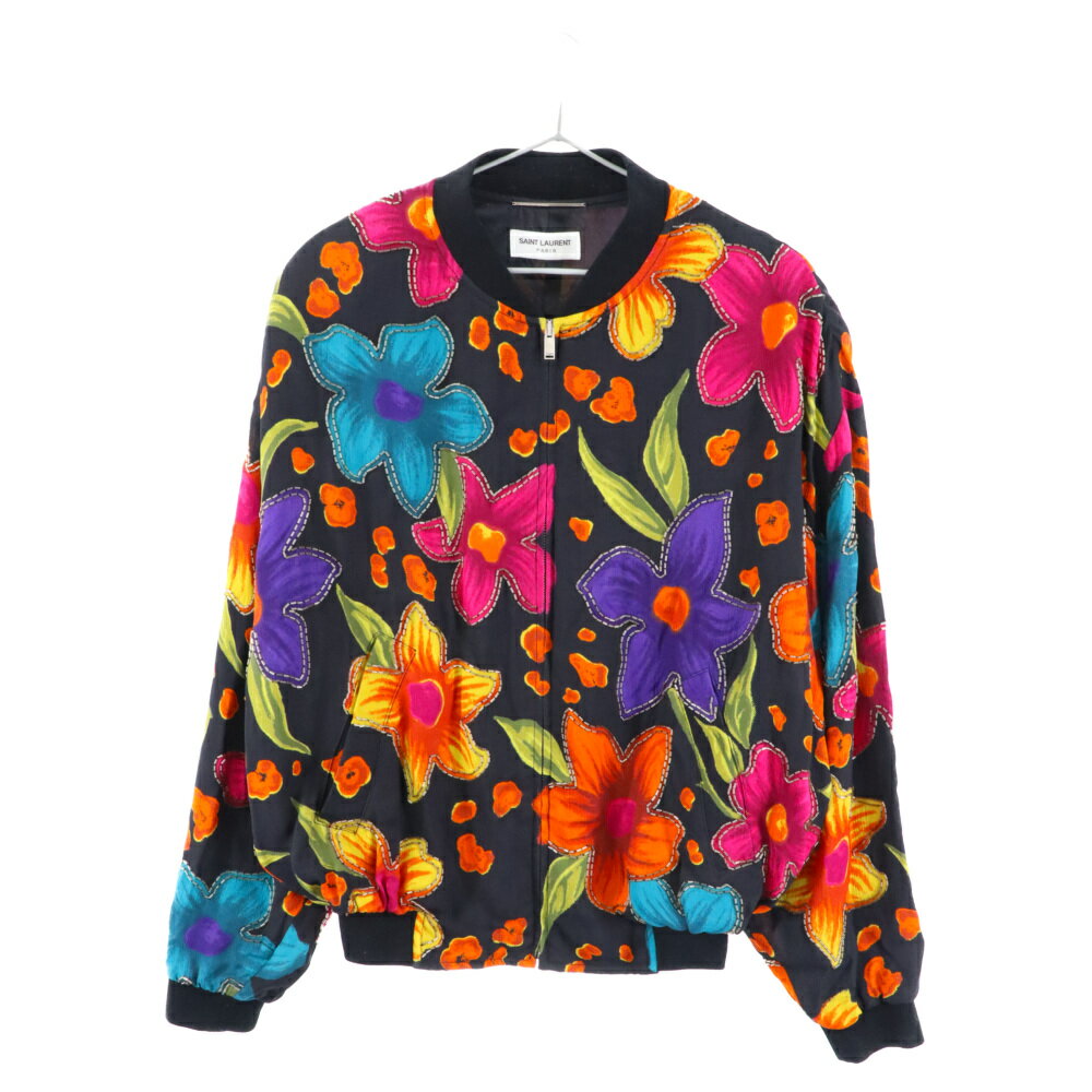 SAINT LAURENT PARIS(ѥ) :44 Teddy Floral Crepe Jacket ƥǥ ե...