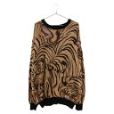 WACKO MARIA(ワコマリア) サイズ:L 22SS TIM LEHI KNIT JACQUARD SWEATER ティムリーハイ クルーネックジャガードニット 総柄セーター ブラウン【中古】【程度B】【カラーブラウン】【取扱店舗渋谷】