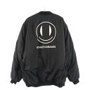 RAF SIMONS(ラフシモンズ) サイズ:XS 22SS×Smiley Print and Badge Bomber Jacket スマイリーペイントバッジボンバージャケット MA-1 224-621 ブラック【中古】【程度B】【カラーブラック】【取扱店舗原宿】