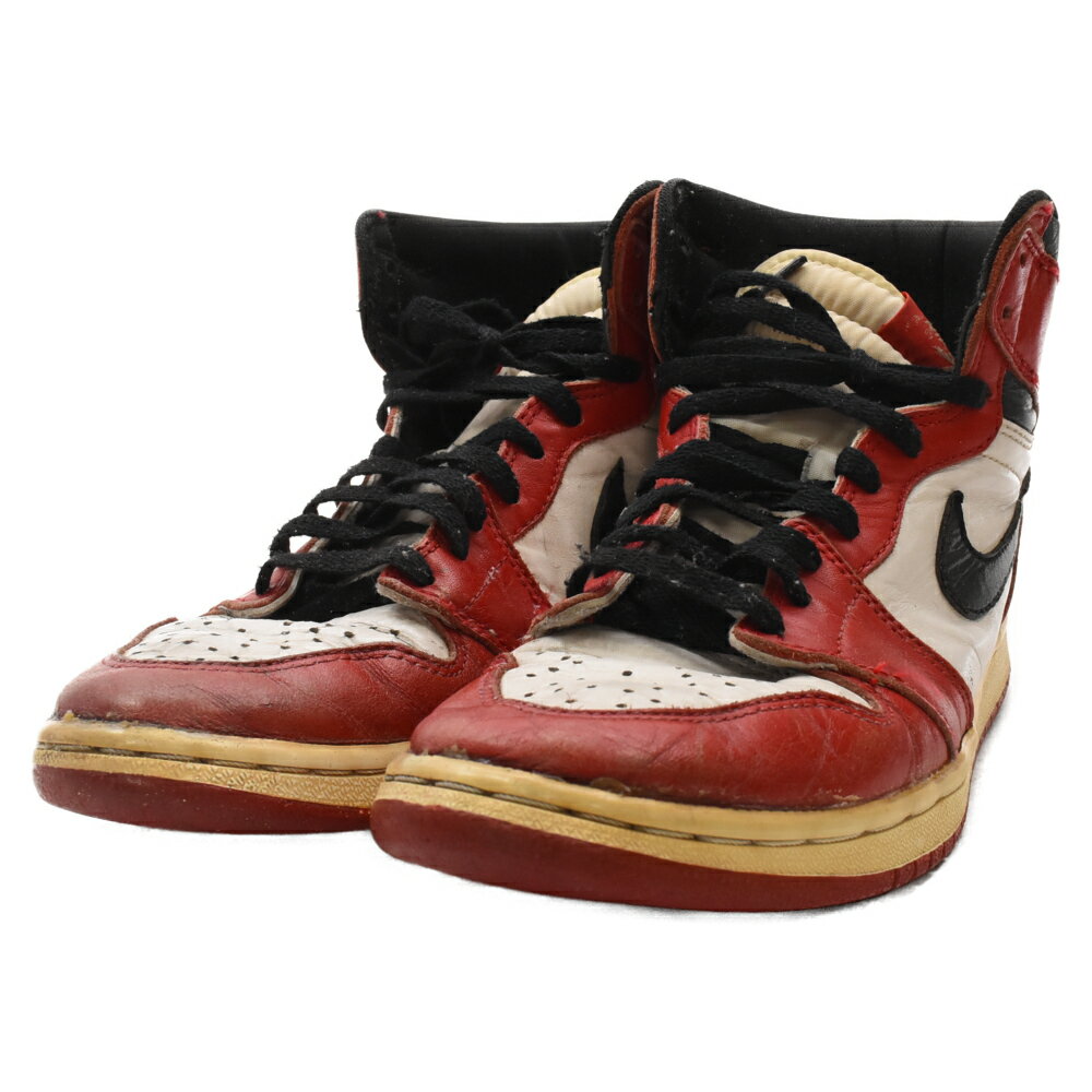 NIKE(ナイキ) サイズ:26.0cm 94年復刻 AIR JORDAN 1 CHICAGO エアジョーダン1 シカゴ ハイカットスニーカー ホワイト/レッド US8/26.0cm 130207-101【中古】【程度C】【カラーホワイト】【取扱店舗原宿】 3