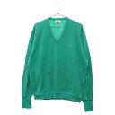LACOSTE(ラコステ) サイズ:L 90s USA製 IZOD V Neck Knit アイゾッド Vネックニット長袖セーター ビンテージ グリーン【中古】【程度B】【カラーグリーン】【オンライン限定商品】
