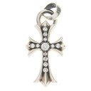 CHROME HEARTS(クロムハーツ) CH CRS SML W/BALE A/D/スモールCHクロスベイル アフターダイヤ/Wベイル ネックレストップ シルバー【中古】【程度B】【カラーシルバー】【取扱店舗OneStyle新宿店】