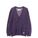 WACKO MARIA(ワコマリア) サイズ:M 21AW MOHAIR KNIT CARDIGAN モヘアニットカーディガン パープル【中古】【程度A】【カラーパープル】【取扱店舗BRING梅田茶屋町店】