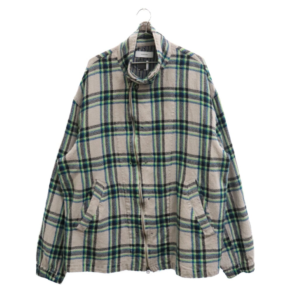 FACETASM(ファセッタズム) サイズ:4 SHURUNKEN COACH JACKET TOF-JK-M01 シュランケン 染加工チャックコーチジャケット グレー【新古品/中古】【程度S】【カラーグレー】【オンライン限定商品】