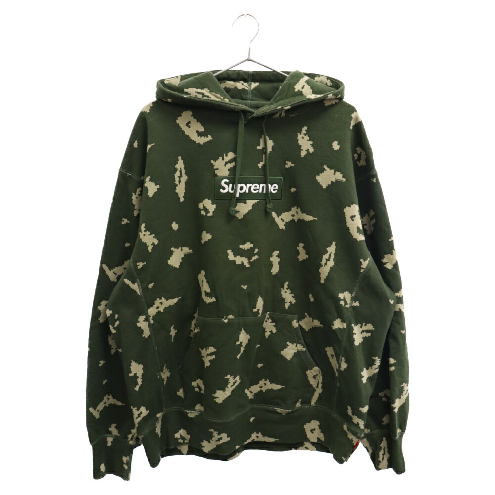 SUPREME(シュプリーム) サイズ:L 21AW Box Logo Hooded Sweatshirt Olive Russian Camo ボックスロゴ ロシアンカモ フーデッド プルオーバーパーカー スウェット グリーン【中古】【程度B】【カラーグリーン】【取扱店舗BRING仙台店】