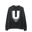 UNDERCOVER(アンダーカバー) サイズ:2 22AW UGIZ SWEAT Uロゴクルーネックスウェットトレーナー ブラック UC2B9804-1【中古】【程度A】【カラーブラック】【オンライン限定商品】