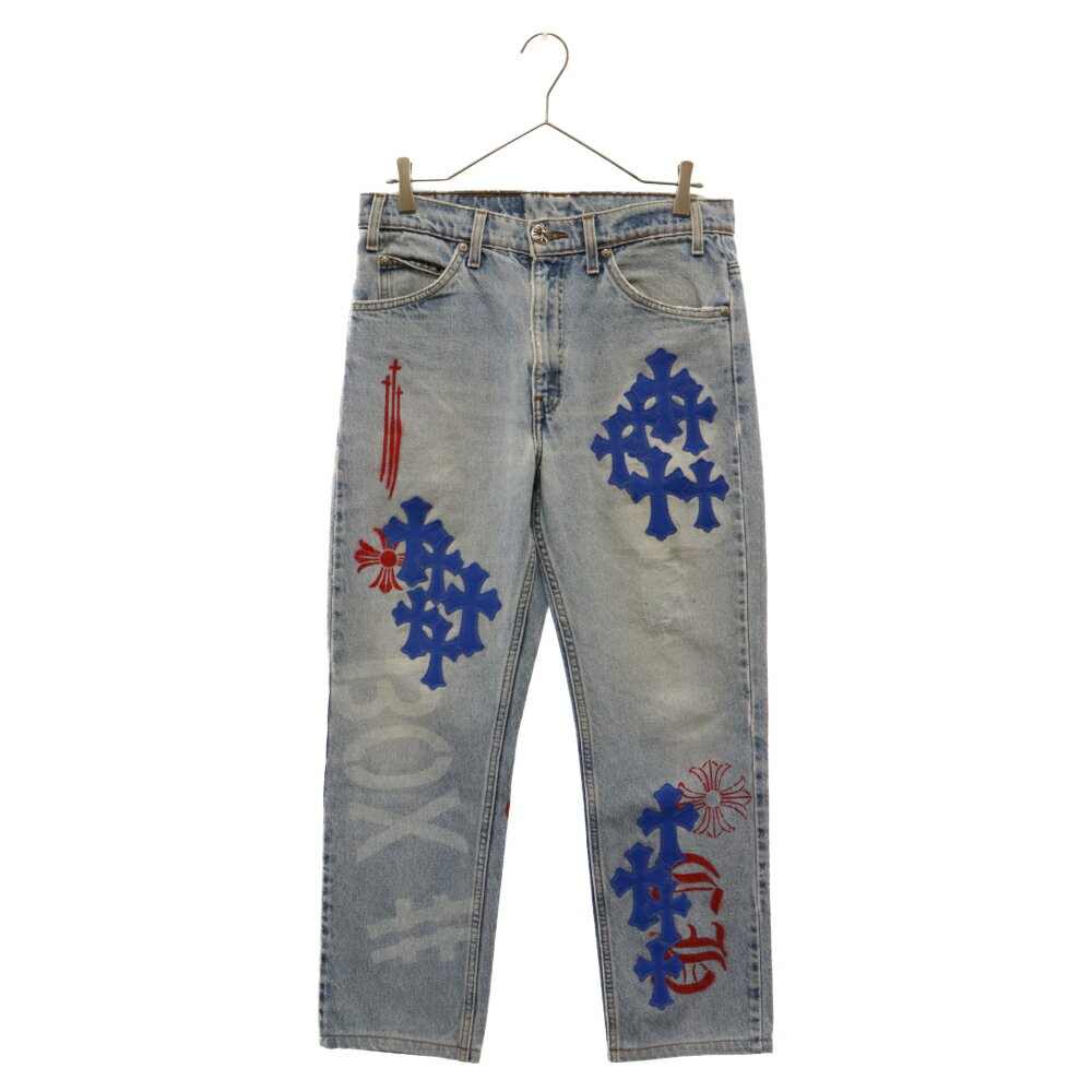 CHROME HEARTS(クロムハーツ) サイズ:29 ×LEVI'S STENCIL DENIM ステンシル ペイントデザインクロスパ..