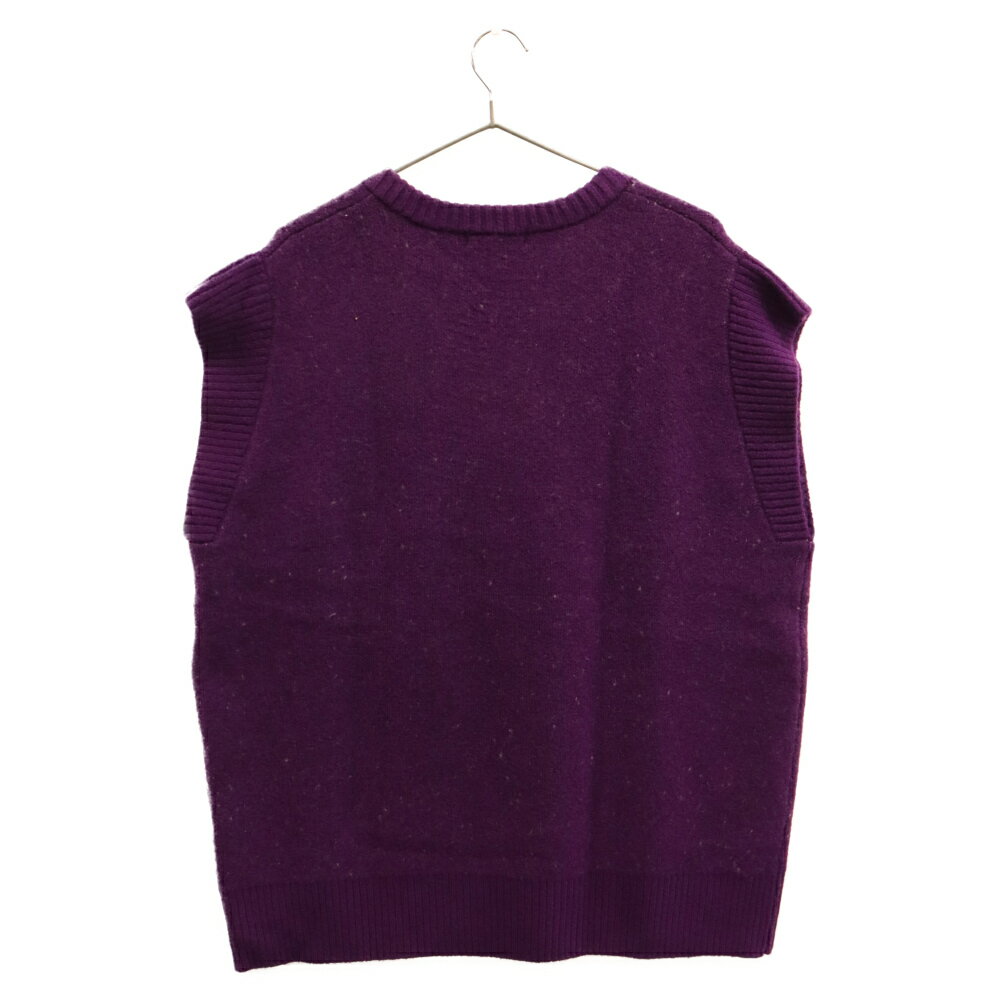 AVIREX(アヴィレックス) サイズ:F JACQUAD LOGO KNIT VEST ジャガードロゴニットベスト パープル レディース 783-2240612【中古】【程度A】【カラーパープル】【オンライン限定商品】 2