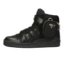 PRADA(プラダ) サイズ:5 1/2 /23.5cm ×adidas Forum High フォーラムハイカットスニーカー ブラック 2TG193 5 1/2 /23.5cm【中古】【程度A】【カラーブラック】【取扱店舗BRING渋谷ANNEX店】