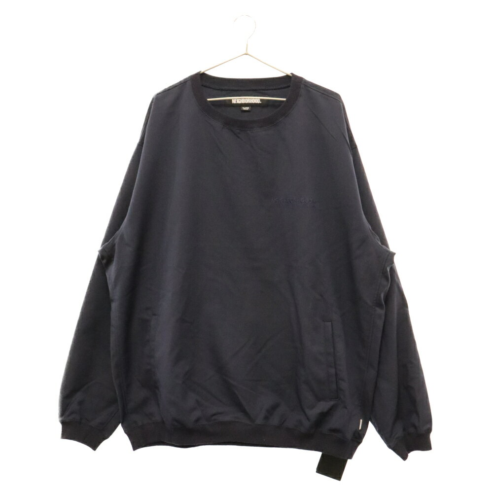 NEIGHBORHOOD(ネイバーフッド) サイズ:XL 22AW PULLOVER SH LS EC プルオーバー ロゴ刺繍 スウェットトレーナー ネイビー 222TSNH-SHM07【新古品/中古】【程度S】【カラーネイビー】【オンライン限定商品】