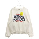 KAPITAL(キャピタル) サイズ:4 30/-Fleece Crew Sweatshirt K2311LC149 スマイルプリント クルーネックスウェットトレーナー ホワイト【中古】【程度B】【カラーホワイト】【取扱店舗原宿】