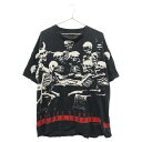 VINTAGE(ヴィンテージ) サイズ:XL 90S VINTAGE ヴィンテージ The Rolling Stones World Tour Voodoo Lounge ローリングストーンズ スカル プリント半袖Tシャツ ブラック バンT【中古】【程度B】【カラーネイビー】【取扱店舗AWESOME原宿店】