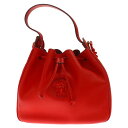 VERSACE(ヴェルサーチ) LA MEDUSA BUCKET Bag 1003013 DVIT2T メデューサ バケットバッグ レザーショルダーバッグ レッド【中古】【程度A】【カラーレッド】【取扱店舗BRING心斎橋店】