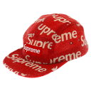 SUPREME(シュプリーム) 18AW Harris Tweed Camp Cap ハリスツイード キャンプキャップ レッド【中古】【程度A】【カラーレッド】【オンライン限定商品】