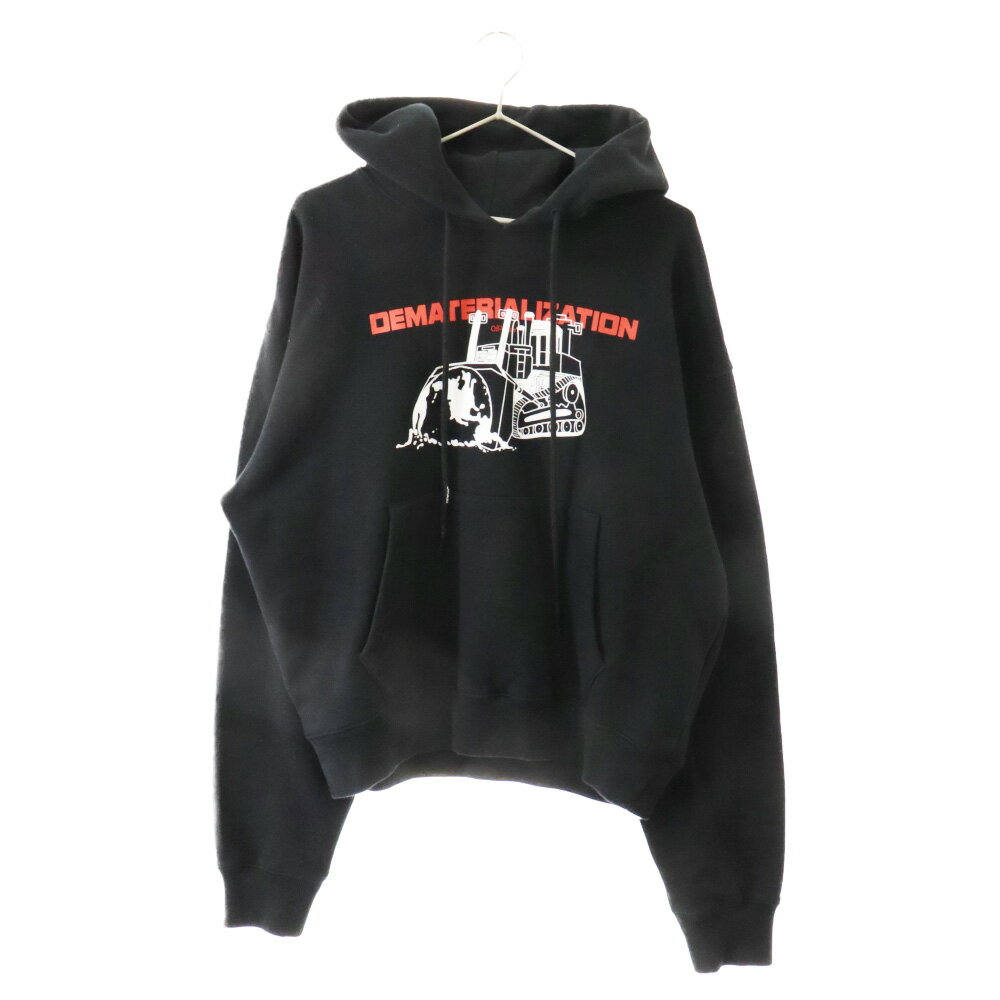 OFF-WHITE(オフホワイト) サイズ:S DEMATERIALIZATION PRINT HOODIE ロゴプリント フーディ スウェット プルオーバーパーカー ブラック OMBB037R21FLE004【中古】【程度A】【カラーブラック】【取扱店舗原宿】