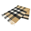 BURBERRY(バーバリー) バーバリーチェック カシミア スカーフ ベージュ 8077890【新古品/中古】【程度S】【カラーベージュ】【取扱店舗新宿】