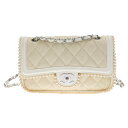 CHANEL(シャネル) パールアラウンドマトラッセ チェーンショルダーバッグ ハンドバッグ ココマーク クリームホワイト【中古】【程度A】【カラーホワイト】【取扱店舗BRING京都河原町店】