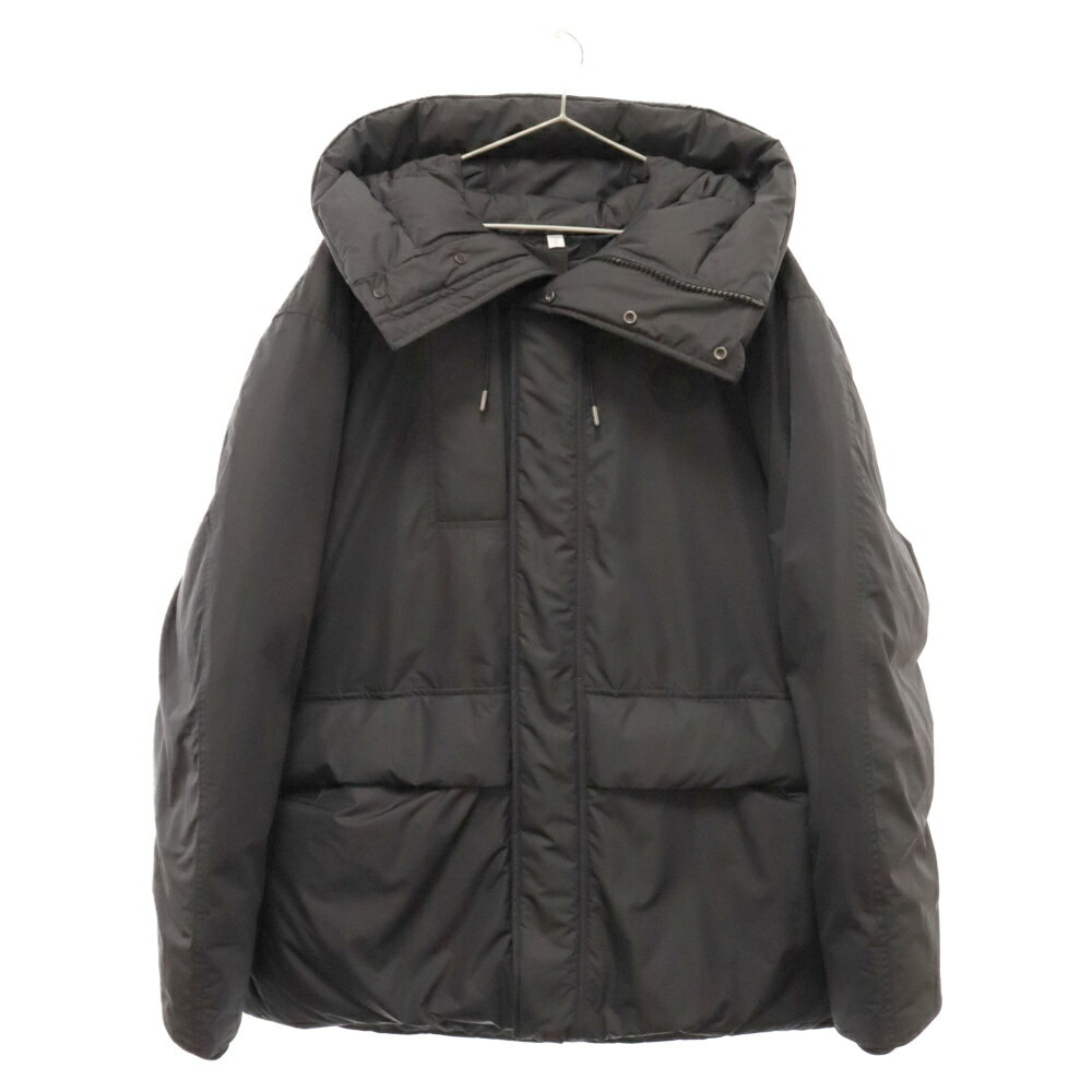 BURBERRY(バーバリー) サイズ:L BENHALL ファネルネック フーデッドダウンジャケット ブラック 8058129【中古】【程度A】【カラーブラック】【取扱店舗新宿】