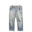 ARMANI JEANS(アルマーニ ジーンズ) サイズ:30 INDIGO 010 ウォッシュド ボタンフライ デニムパンツ インディゴ【中古】【程度B】【カラーブルー】【取扱店舗BRING THRIFT CLOSET】