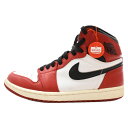 NIKE(ナイキ) サイズ:US8/26cm 13年製 AIR JORDAN 1 RETRO HIGH CHICAGO エアジョーダン1レトロハイシカゴスニーカー ハイカットスニーカー レッド US8/26cm 332550-163【中古】【程度B】【カラーレッド】【取扱店舗原宿】