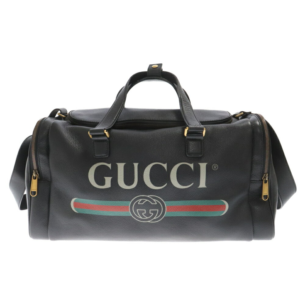 GUCCI(グッチ) インターロッキングGロゴ 2WAY ショルダーバッグ ボストンバッグ 547838 ブラック【中古】【程度A】【カラーブラック】【取扱店舗BRING福岡天神店】