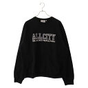 THE BLACK EYE PATCH(ブラックアイパッチ) サイズ:L ALL CITY CREW SWEAT フロントロゴ刺繍 スウェットトレーナー【中古】【程度B】【カラーブラック】【オンライン限定商品】