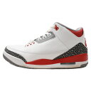 NIKE(ナイキ) サイズ:30.0cm AIR JORDAN 3 RETRO エアジョーダン3 レトロ ファイヤーレッド ハイカットスニーカー ホワイト/レッド US12/30cm DN3707-160【中古】【程度B】【カラーホワイト】【オンライン限定商品】