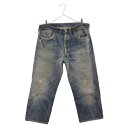 Levi's(リーバイス) サイズ:W35/L24相当 40's VINTAGE S501XX 大戦モデル WW2 革パッチ デニムパンツ 月桂樹ボタン インディゴ ヴィンテージ W35/L24相当【中古】【程度C】【カラーブルー】【取扱店舗AWESOME原宿店】