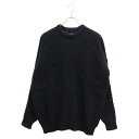 NOAH(ノア) サイズ:XL Cable Knit Sweater デイジーパッチ ケーブルニットセーター ブラック 19-080-122-0000-3-0【中古】【程度A】【カラーブラック】【オンライン限定商品】