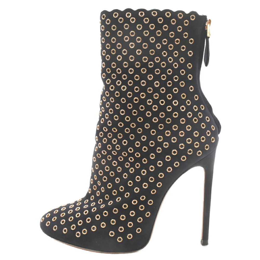 ALAIA(ACA) TCY:40 NAVY SUEDE EYELET BOOTS XG[h ACbgfUC u[c lCr[ fB[XyÁzyxBzyJ[lCr[zyIC菤iz