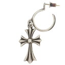 CHROME HEARTS(クロムハーツ) TINY CH CROSS/タイニーCHクロスフープ シルバーピアス シルバー【中古】【程度B】【カラーシルバー】【取扱店舗名古屋】