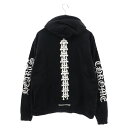 CHROME HEARTS(クロムハーツ) サイズ:M SWTSHRT PLVR Back Cemetery Cross Parker バック セメタリークロス パーカー フーディー ブラック【中古】【程度B】【カラーブラック】【取扱店舗新宿】