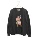 WACKO MARIA(ワコマリア) サイズ:XL ×Cheech&Chong UP IN SMOCK SWEAT SHIRT チーチ&チョン クルーネックスウェットトレーナー ブラック【中古】【程度B】【カラーブラック】【オンライン限定商品】